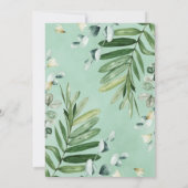 Rustikale Grünpflanzen Kinderschuhe Boy Baby Dusch Einladung (Rückseite)