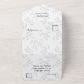 Rustikale Grünpflanzen Sage Green Eukalyptus Weddi All In One Einladung (Außenbereich)