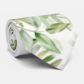 Rustikale Grünpflanzen Weingarten Hochzeit Krawatte (Gerollt)