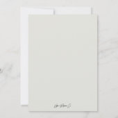 Rustikale Grünpflanzen Weiße Blumenweide Grüne Hoc Einladung (Rückseite)