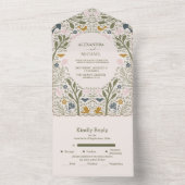 Rustikale Grünwaldlandhochzeit All In One Einladung (Innen Boden)