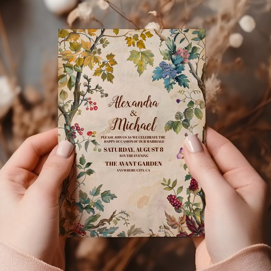 Rustikale Grünwaldlandhochzeit Einladung