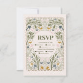 Rustikale Grünwaldlandhochzeit RSVP Karte (Vorderseite)