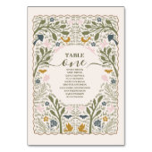 Rustikale Grünwaldlandhochzeit Tischnummer (Vorderseite)