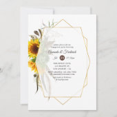 Rustikale Gruppe geometrischer Sonnenblumen Einladung (Vorderseite)
