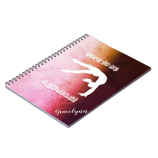 Rustikale Gymnastik Spiral Foto Notebook Notizblock (Linke Seite)