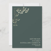 Rustikale Gypsophila Emerald Wedding Save The Date (Vorderseite)