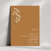 Rustikale Gypsophila Goldenrod Hochzeit im Herbst Einladung