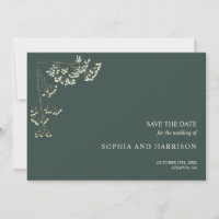 Rustikale Gypsophila Grüne Hochzeit rettet das Dat