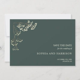 Rustikale Gypsophila Grüne Hochzeit rettet das Dat Save The Date