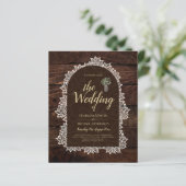 Rustikale Gypsophila Lace FOTO WEDING INVITATION (Stehend Vorderseite)