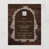 Rustikale Gypsophila Lace FOTO WEDING INVITATION (Rückseite)