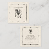 Rustikale Hähnchenfarm Logo-Square-Visitenkarte Quadratische Visitenkarte (Vorne/Hinten)