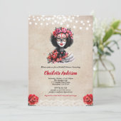 Rustikale Halloween-Brautdusche Einladung (Stehend Vorderseite)