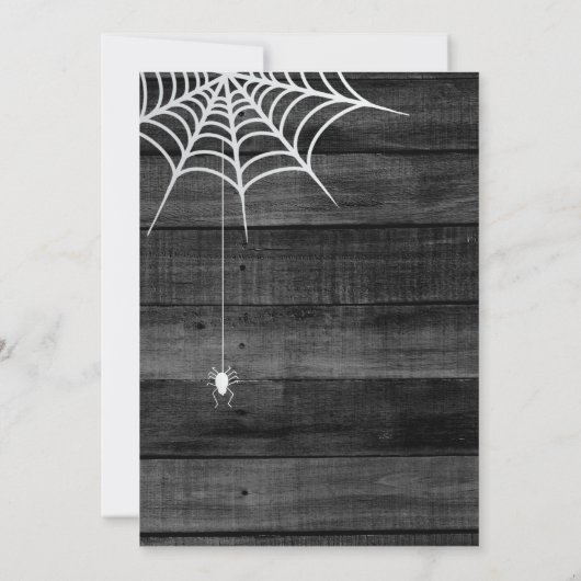 Rustikale Halloween-Hochzeit Einladung (Rückseite)