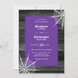 Rustikale Halloween-Hochzeit Einladung