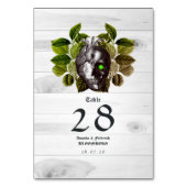 Rustikale Halloween-Hochzeit Tischnummer (Vorderseite)