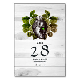 Rustikale Halloween-Hochzeit Tischnummer