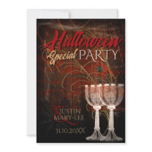 Rustikale Halloween-Party Einladung mit Vintagem C