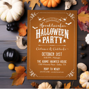 Rustikale Halloween-Party im Chic-Look Einladung