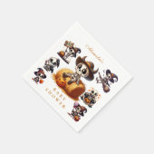 Rustikale Halloween Skeleton Babydusche Serviette (Ecke)