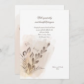 Rustikale Hand bemalt Blütensympathie-Karte Einladung (Vorne/Hinten)