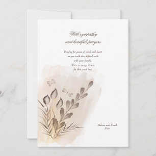 Rustikale Hand bemalt Blütensympathie-Karte Einladung