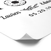 Rustikale Hand gezeichnet Donut Geist, wenn ich Ho Poster (Ecke)