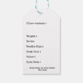 Rustikale Handarbeit in Ihrem Staat Logo hinzufüge Geschenkanhänger (Rückseite)