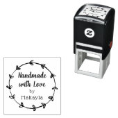 Rustikale Handarbeit mit Liebe Personalisiert Busi Permastempel (Beispiel)