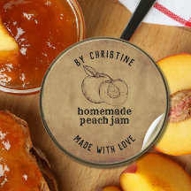 Rustikale Handarbeit mit Liebe-Pfirsichstempel