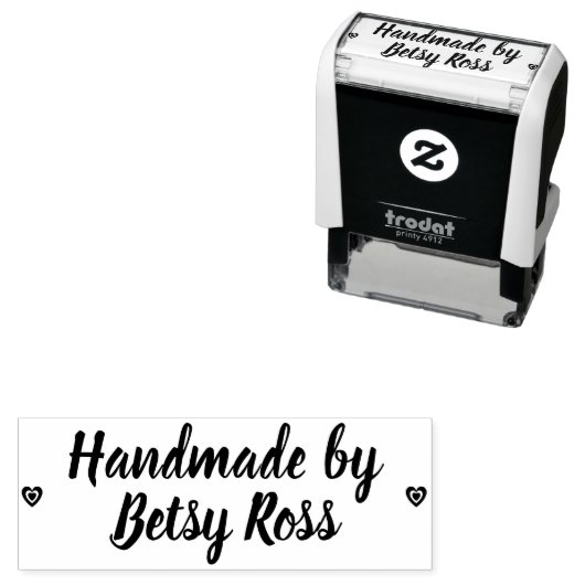 Rustikale Handarbeit von Personalisierten Namen He Permastempel (Beispiel)