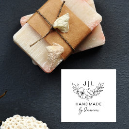 Rustikale, handgefertigte Individuelle Namen Gummistempel