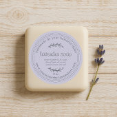 Rustikale, handgefertigte Lavendelseife Lila Runder Aufkleber