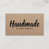 Rustikale, handgefertigte, Minimalistische Kraft Visitenkarte (Vorderseite)