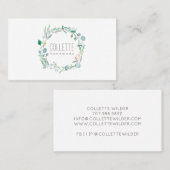 Rustikale, handgemachte Vegetation Visitenkarte (Vorne/Hinten)