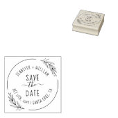 Rustikale handgeschriebene Paare Namen Save the Da Gummistempel (Stempel)