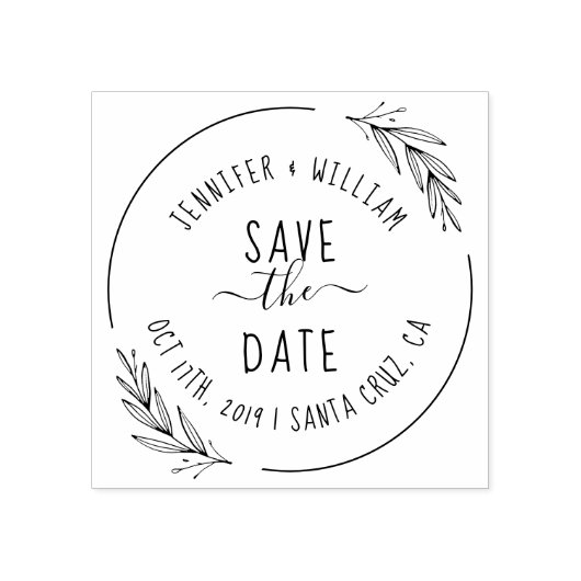 Rustikale handgeschriebene Paare Namen Save the Da Gummistempel (Prägung)