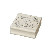 Rustikale handgeschriebene Paare Namen Save the Da Gummistempel (Stempel)