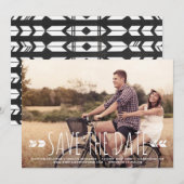 Rustikale handgeschriebene Typografie Save the Dat Date (Vorne/Hinten)