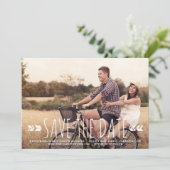 Rustikale handgeschriebene Typografie Save the Dat Save The Date (Stehend Vorderseite)