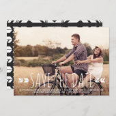 Rustikale handgeschriebene Typografie Save the Dat Save The Date (Vorne/Hinten)