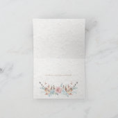 Rustikale handgestrichene Holz Floral Vielen Dank Dankeskarte (Innenseite)