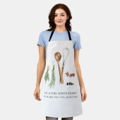 Rustikale, handgestrichene Kitchenette Schürze (Getragen)