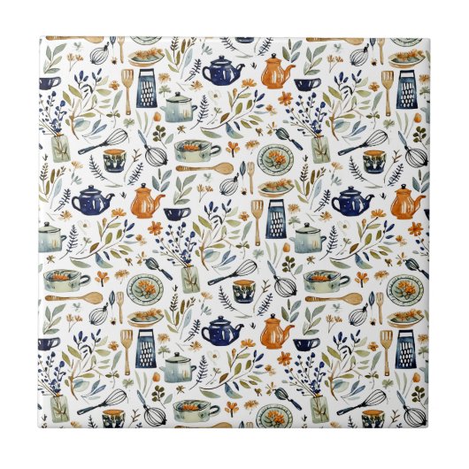 Rustikale, handgestrichene Küche Fliese (Vorderseite)