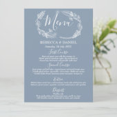 Rustikale handgezeichnet Blumengarten-Hochzeit Menükarte (Stehend Vorderseite)