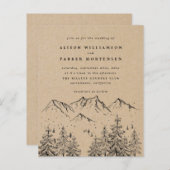 Rustikale, handgezeichnet Hochzeiten von Bergen un (Vorne/Hinten)