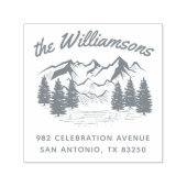 Rustikale, handgezeichnet Rücksendeadresse Berg- u Permastempel (Design)