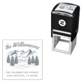 Rustikale, handgezeichnet Rücksendeadresse Berg- u Permastempel (Beispiel)