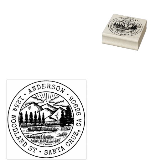 Rustikale, handgezeichnet Rücksendeadresse Gummistempel (Stempel)